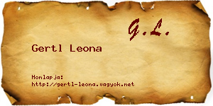 Gertl Leona névjegykártya